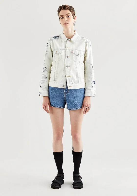 Jackets Vintage-Levis® Ex-Boyfriend Trucker Jacket, Dappled White 0147