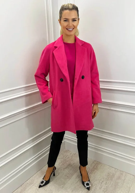 Jackets Eco-Friendly-Kate & Pippa Bari Coat, Fuchsia