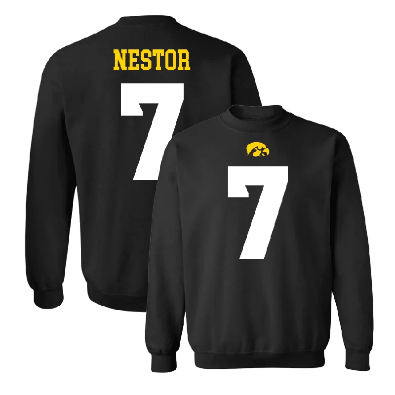 Long Sleeve Soft-Black Football Shirsey Crew   - John Nestor