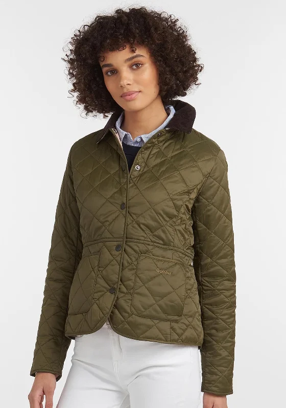 Jackets Boys-Barbour Womens Deveron Quilted Jacket, Olive