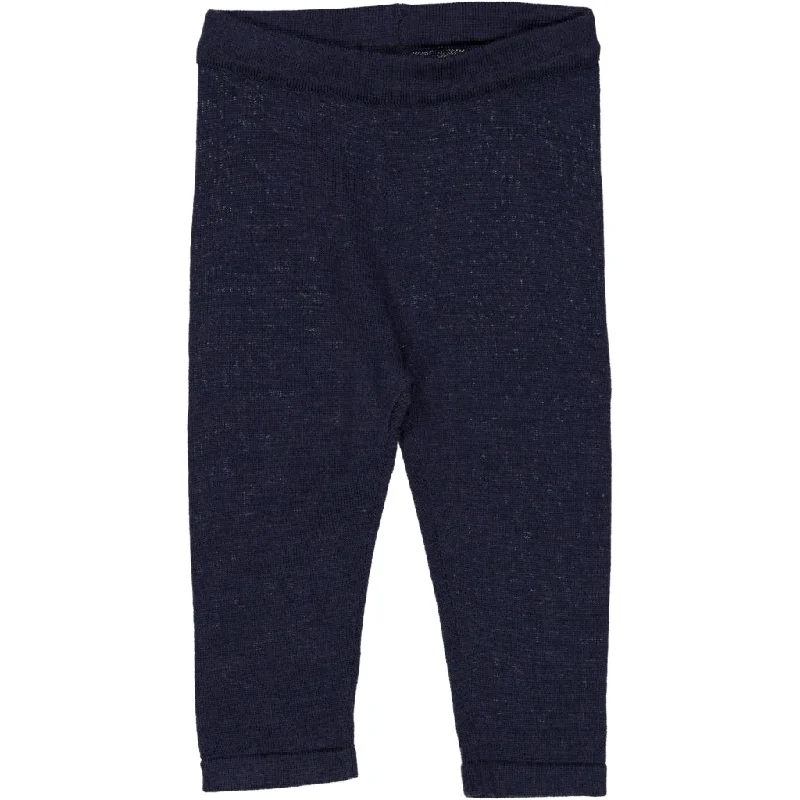 Formal Pants-Wool Knit Trousers Neel - navy