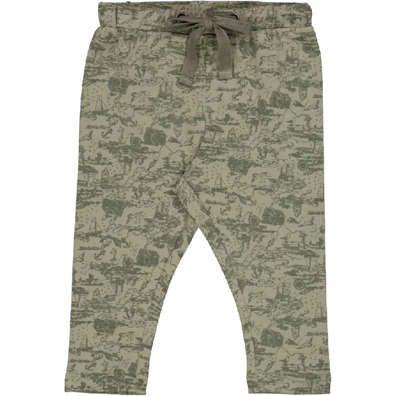 Office Pants-Soft Pants Manfred - dried sage sealife