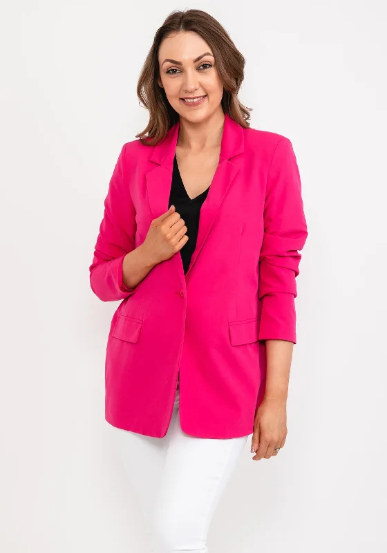 Jackets Tactical Gear-Vero Moda Zelda Loose Blazer, Pink Yarrow