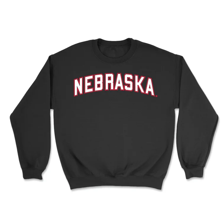 Long Sleeve Discount-Women's Volleyball Black Nebraska Crew - Harper Murray