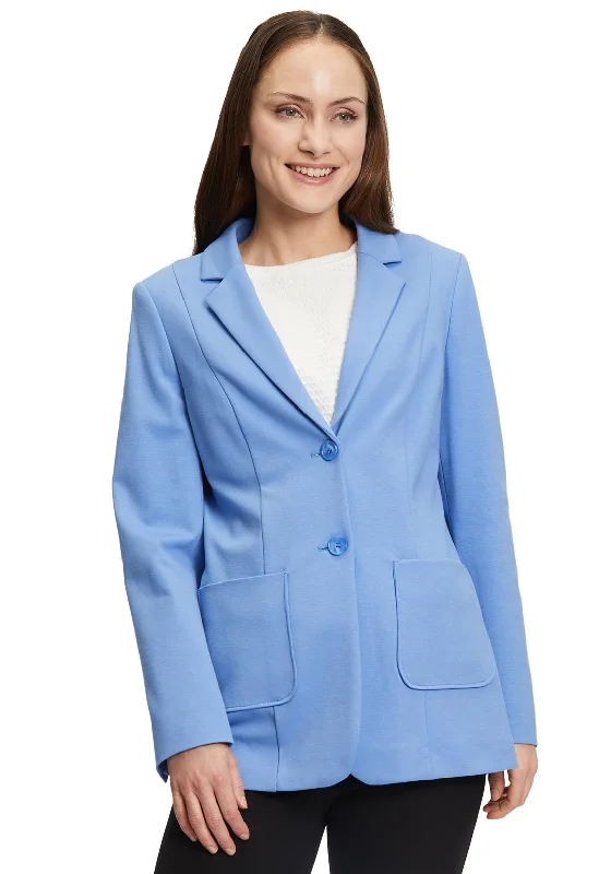 Jackets Polyester-Betty Barclay Large Patch Pocket Blazer, Ultramarine