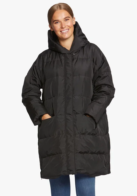 Jackets Polyester-Masai Thilde Oversize Quilted Coat, Black