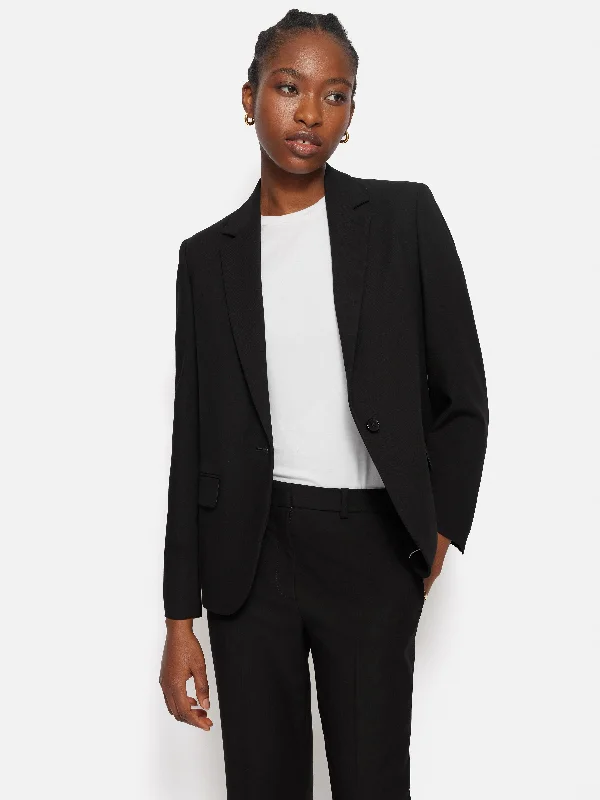 Jackets Summer-Modern Crepe Brook Blazer | Black