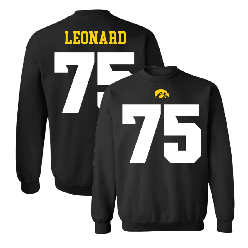 Long Sleeve Satin-Football Black Shirsey Crew - Cannon Leonard