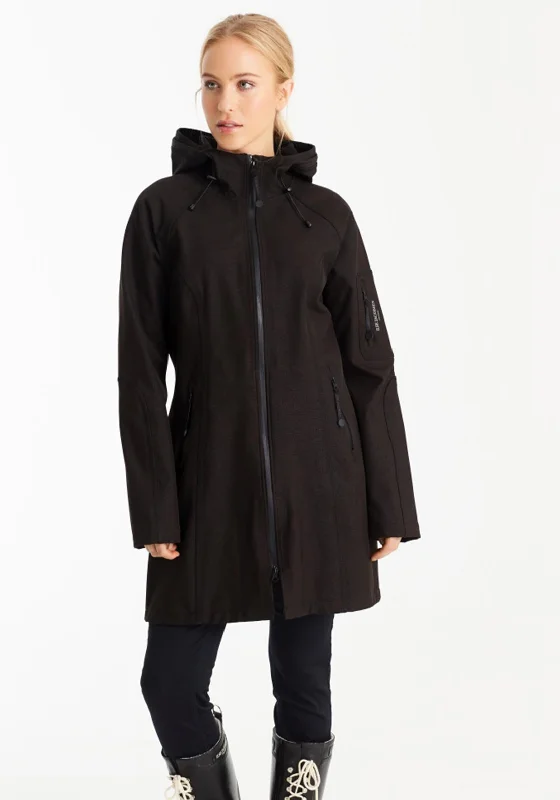 Jackets Camping-Ilse Jacobsen Rain37 Hooded Long Coat, Black