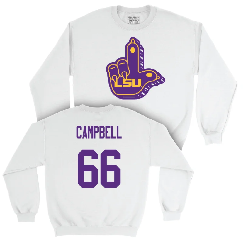 Long Sleeve Pajamas-Football White "L" Paw Crew   - Will Campbell