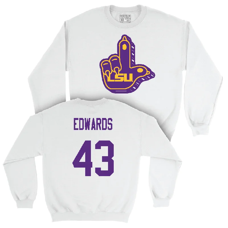 Long Sleeve Summer-Football White "L" Paw Crew  - Ty'son Edwards