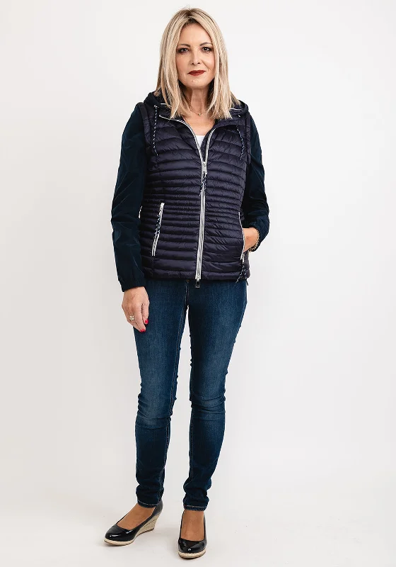 Jackets Superhero-Barbara Lebek Optic Down Quilted Mix Short Jacket, Navy