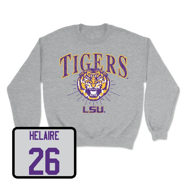 Long Sleeve Essential-Football Sport Grey Tigers Crew  - Cowinn Helaire