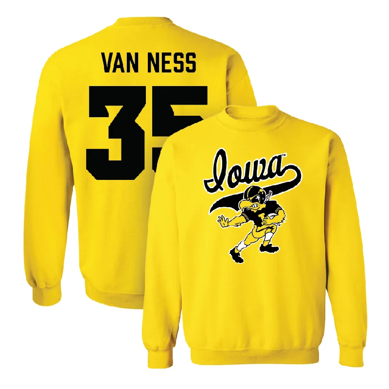 Long Sleeve UV Protection-Gold Football Mascot Crew  - Devan Van Ness