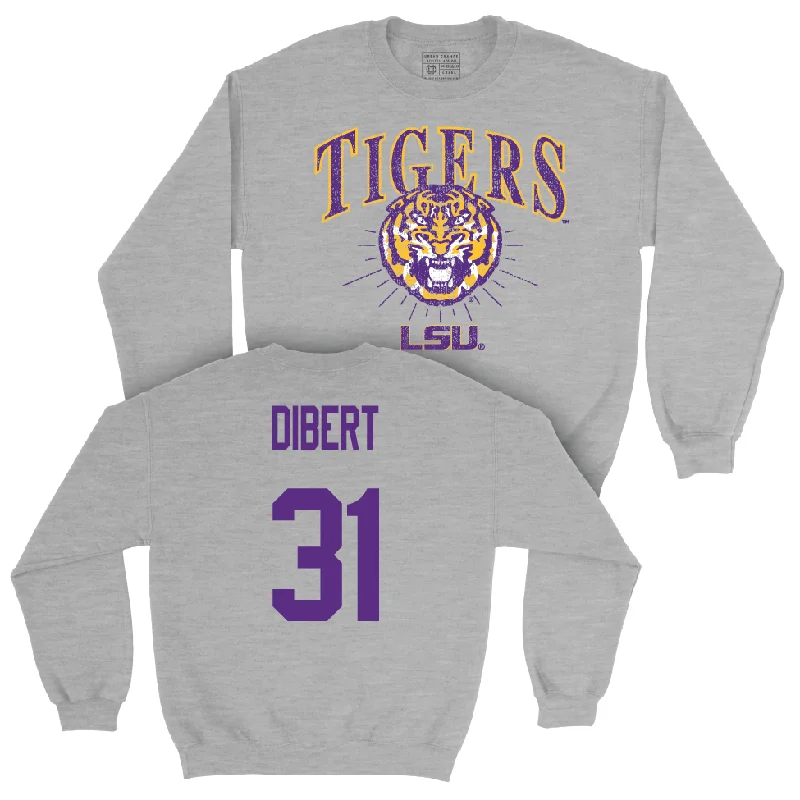 Long Sleeve Iron-Free-Football Sport Grey Tigers Crew    - Nathan Dibert