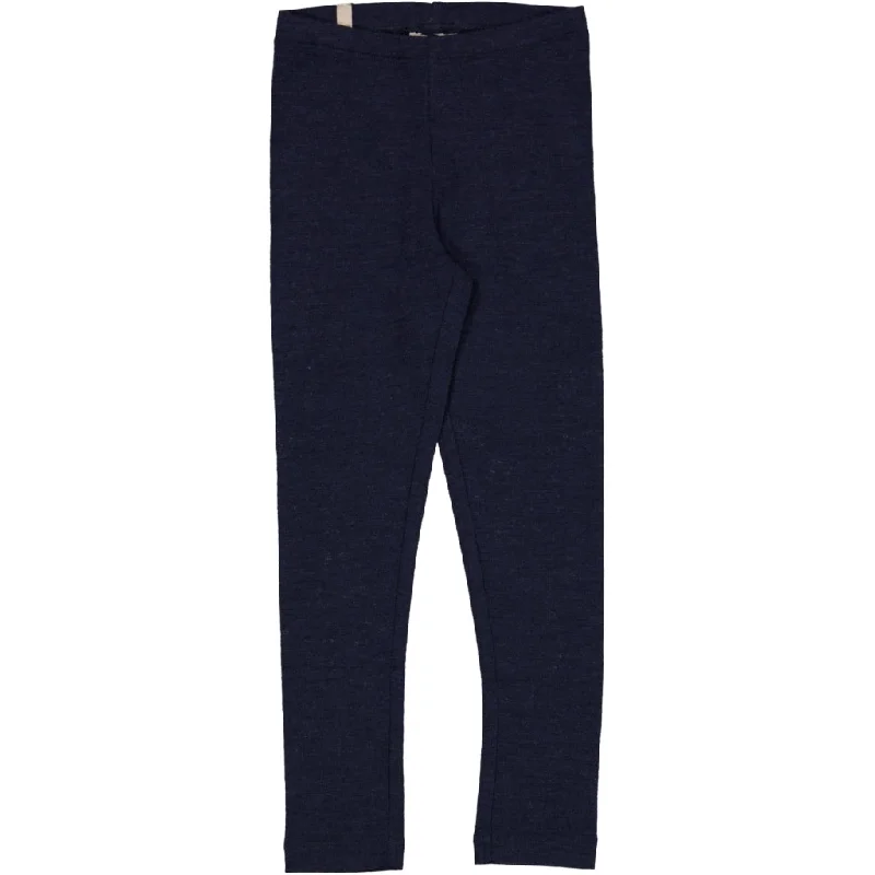 Odor Resistant Pants-Wool Leggings - navy