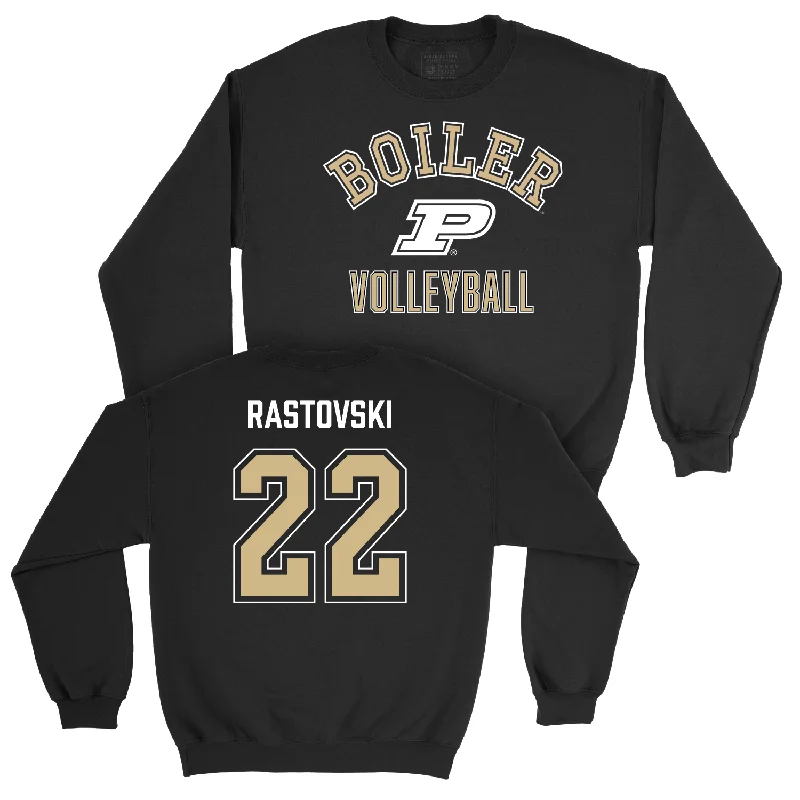 Long Sleeve High Visibility-Women's Volleyball Black Classic Crew - Emily Rastovski | #22