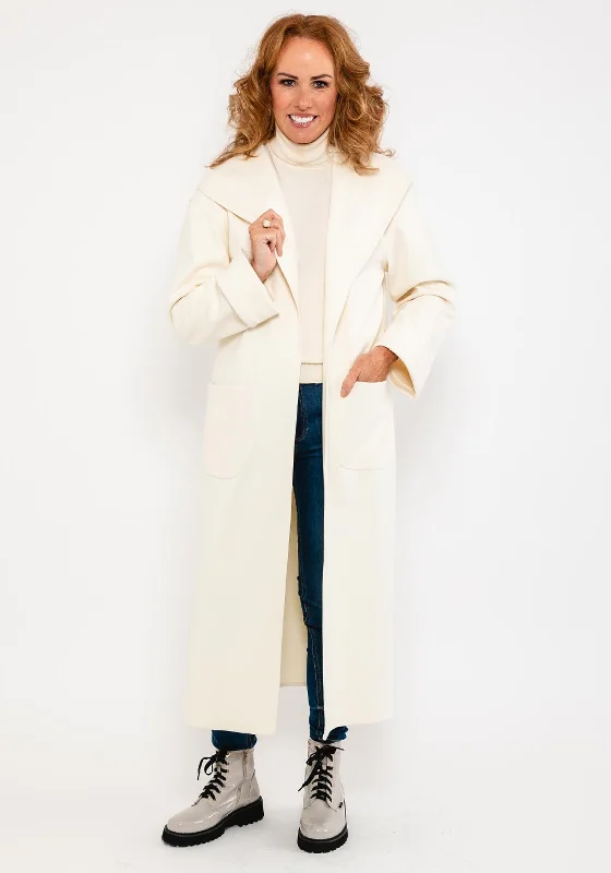 Jackets Affordable-Camelot Open Long Coat, Cream