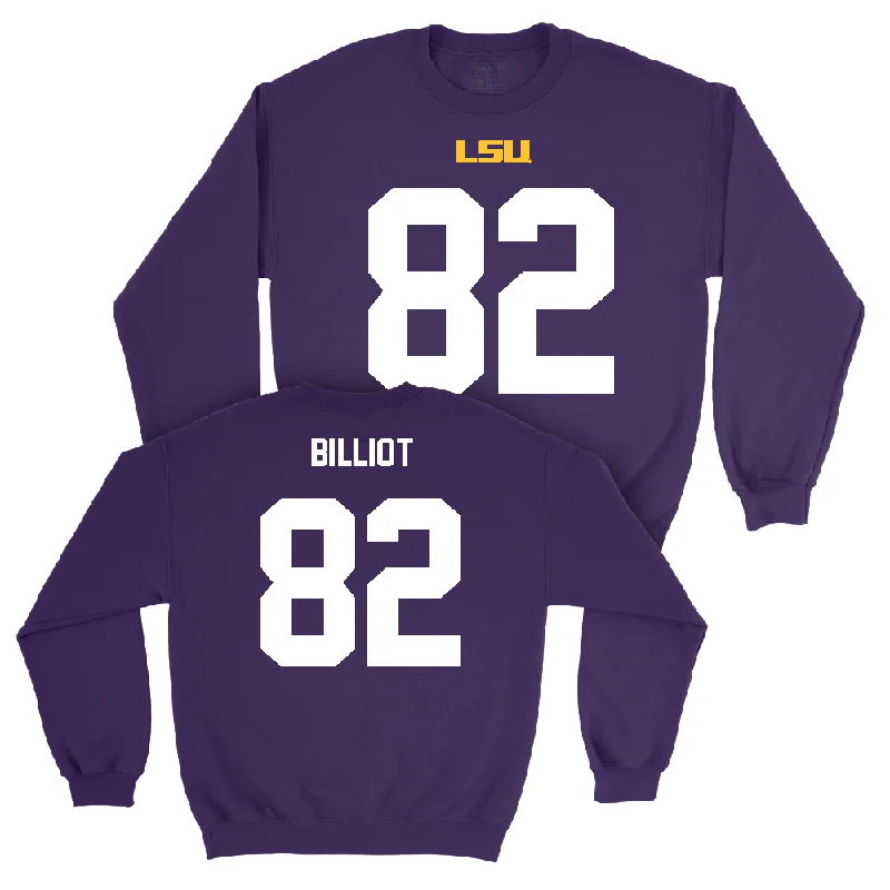 Long Sleeve Holiday-LSU Football Purple Shirsey Crew  - Kylan Billiot