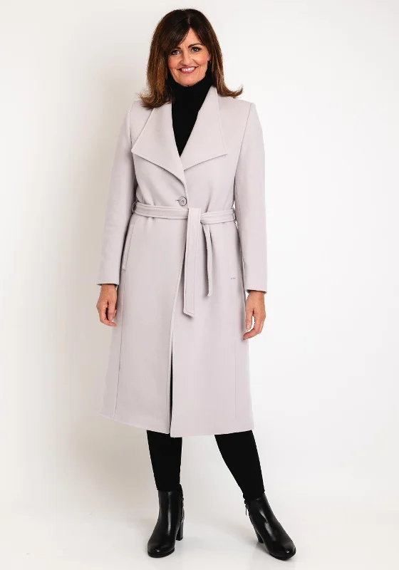 Jackets Meme-Christina Felix Belted Wool Cashmere Blend Long Coat, Mauve