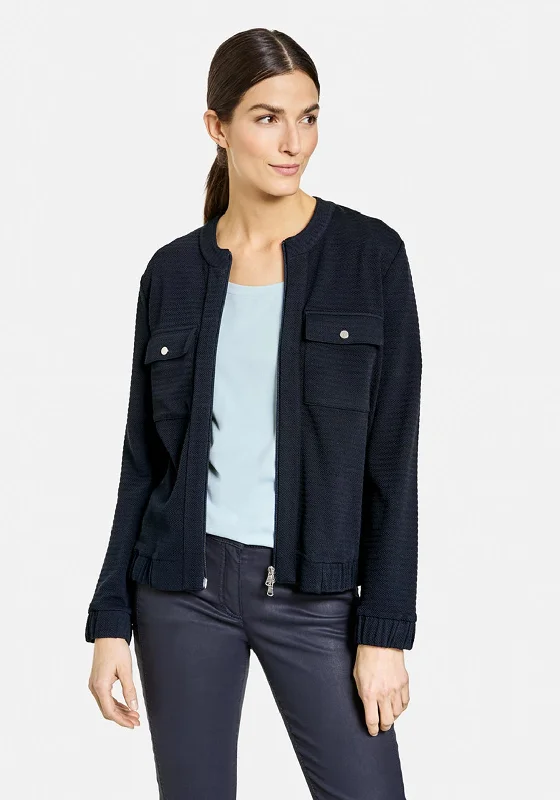 Jackets Striped-Gerry Weber Knit Bomber, Navy