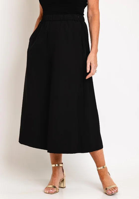 Exclusive Pants-Malissa J One Size Cropped Wide Leg Trousers, Black