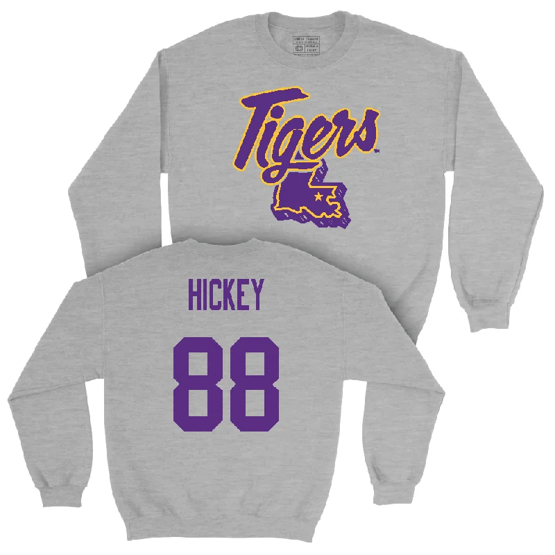 Long Sleeve Denim-Football Sport Grey Tiger State Crew  - Preston Hickey