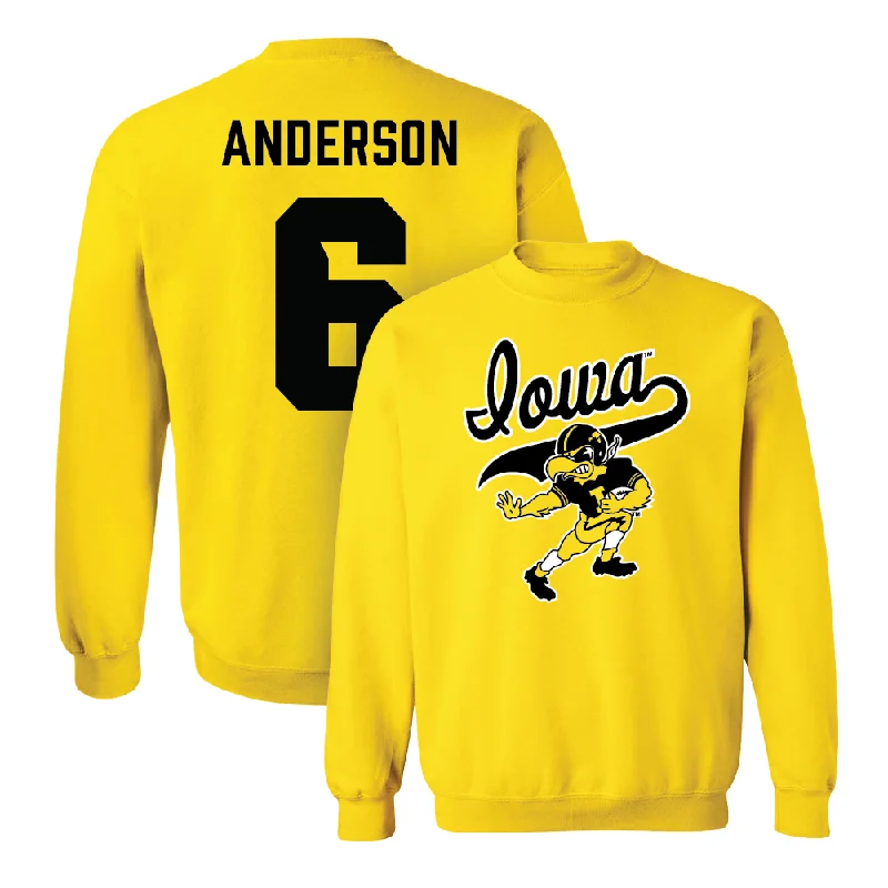 Long Sleeve Minimalist-Gold Football Mascot Crew   - Seth Anderson