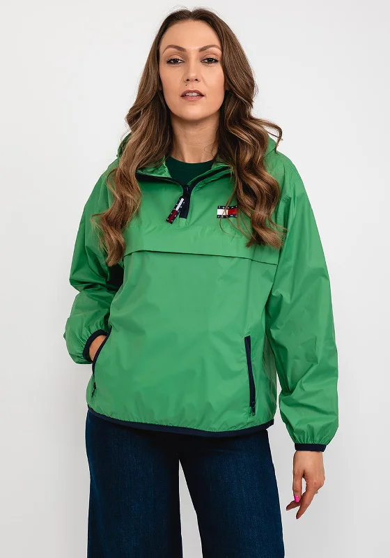 Jackets Military-Tommy Jeans Womens Packable Chicago Jacket, Coastal Green