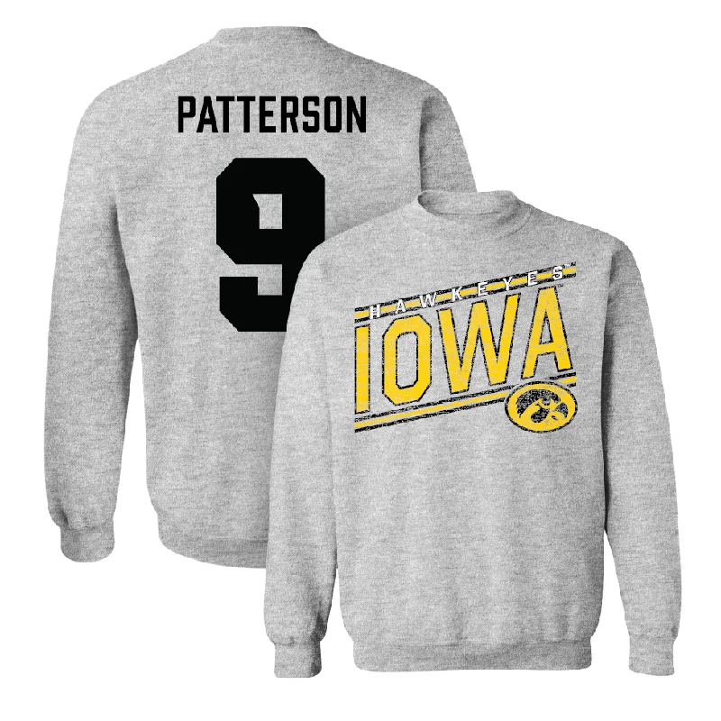 Long Sleeve Polo-Sport Grey Football Slant Crew   - Jaziun Patterson