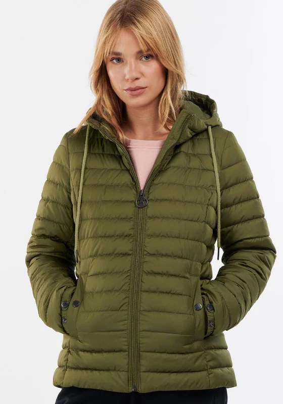 Jackets Tactical Combat-Barbour Womens Cranmoor Quilted Short Jacket, Dark Moss