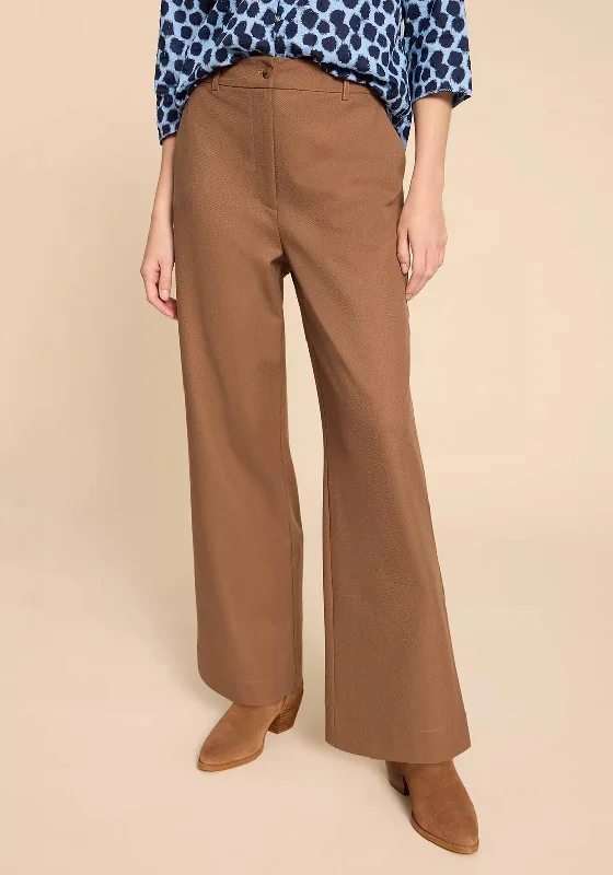 Basketball Pants-White Stuff Belle Wide Leg Trouser, Mid Tan