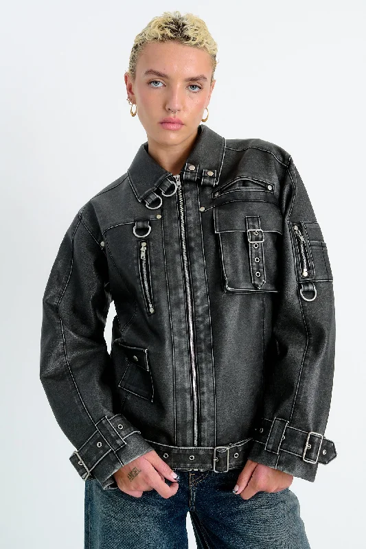 Jackets Festival-Ace Faux Leather Jacket