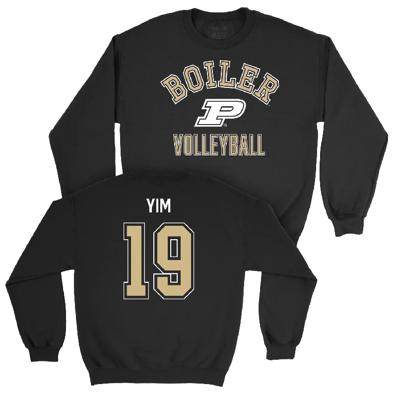 Long Sleeve Vintage-Women's Volleyball Black Classic Crew - Sydney Yim | #19