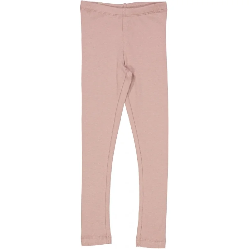 Regular Fit Pants-Rib Leggings - powder brown