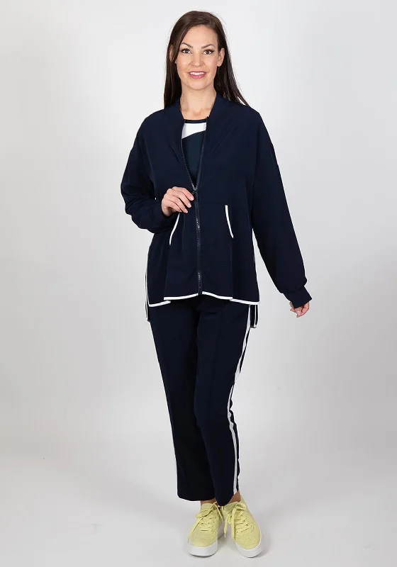 Jackets Poolside-Inco Contrast Trim Light Zip Jacket, Navy