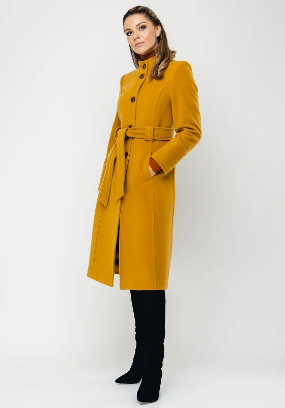 Jackets Soccer-Christina Felix Belted Wool & Cashmere Coat, Mustard