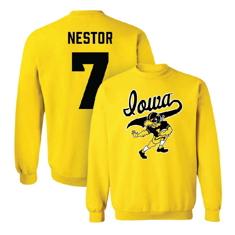 Long Sleeve Breathable-Gold Football Mascot Crew   - John Nestor