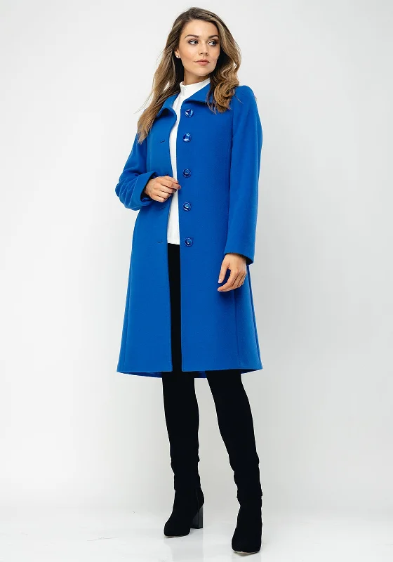 Jackets Motivational-Christina Felix Wool & Cashmere Rich Tailored Coat, Blue