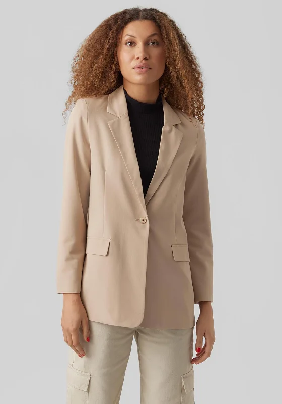 Jackets Sherpa-Vero Moda Zelda Loose Blazer, Humus