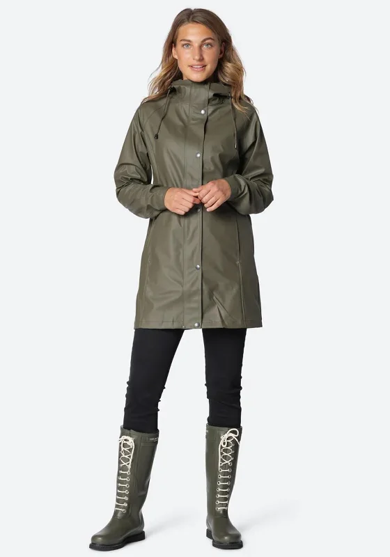 Jackets Puffer-Ilse Jacobsen Rain 87 Light Raincoat, Army