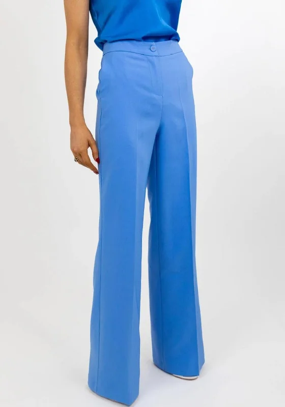 Biker Pants-Kate & Pippa Palermo Wide Leg Trousers, Blue