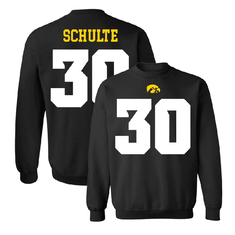 Long Sleeve Warm-Black Football Shirsey Crew - Quinn Schulte