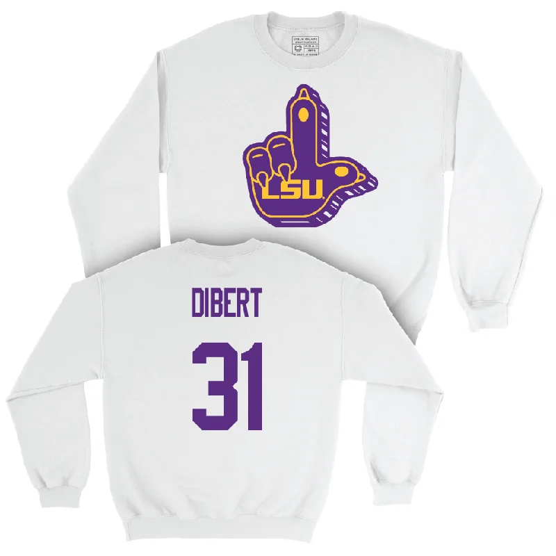 Long Sleeve Wrinkle-Free-Football White "L" Paw Crew    - Nathan Dibert