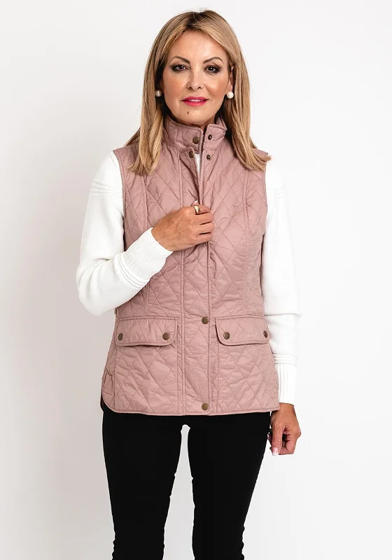 Jackets Oversized-Barbour International Womens Otterburn Gilet, Pink