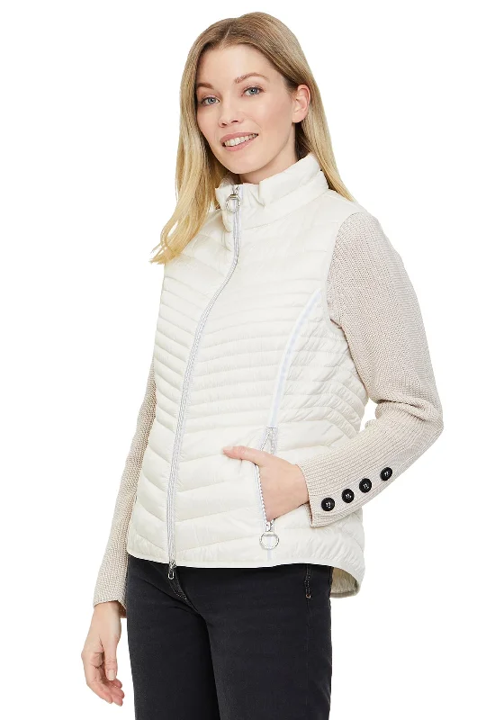 Jackets Luxury-Betty Barclay Quilted Short Gilet, Light Almond