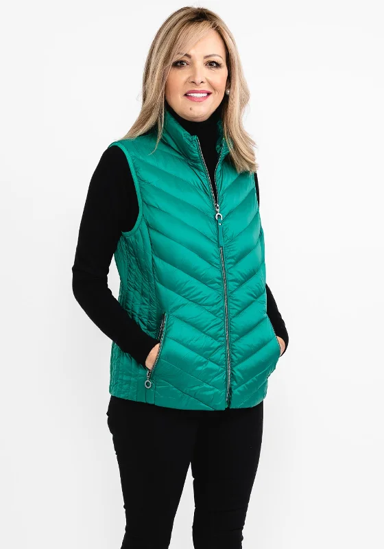 Jackets Travel-Frandsen Quilted Short Gilet, Green