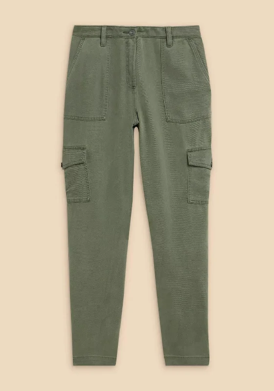 Work Pants-White Stuff Arlo Tencel Cargo Trouser, Mid Green