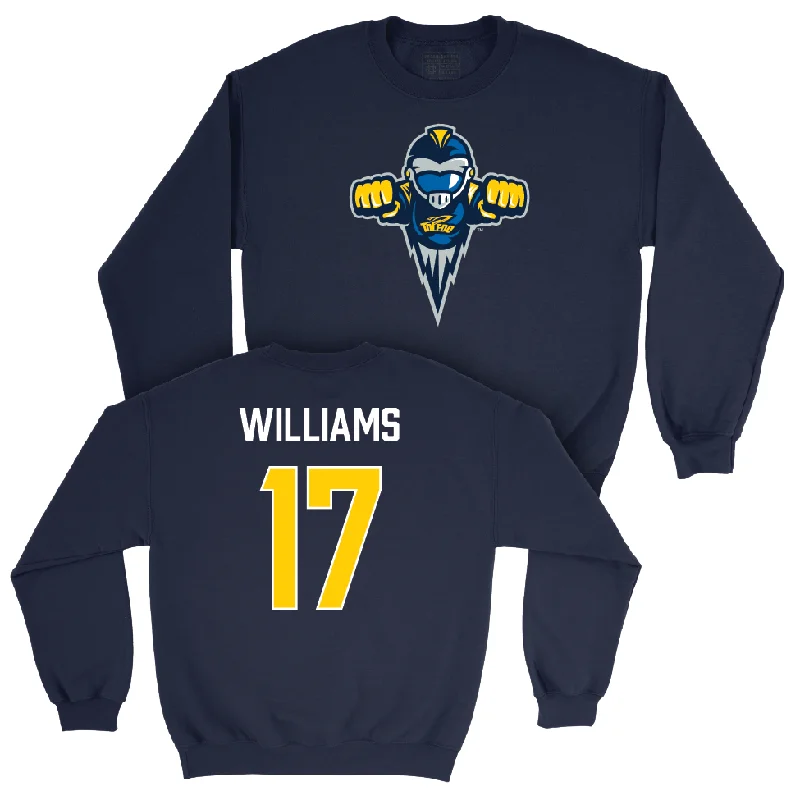 Long Sleeve Business Casual-Toledo Football Navy Legacy Crew - Eric Williams | #17