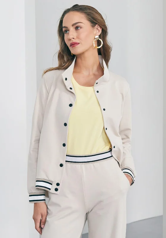 Jackets Safari-Naya Sporty Rib Trim Jacket, Beige